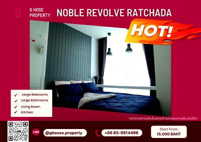 Condos for rent : 🧚‍♀️For Rent 🌞 : Noble Revolve Ratchada Near MRT Thailand Culture Center. Need more information.via Line ID : @ghouse.property