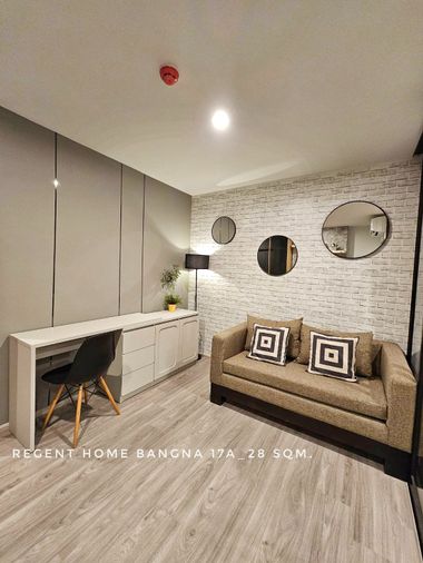 พร้อมเช่า ห้องใหม่ 1 นอน Regent Home บางนา ใกล้ทางด่วนบางนาและ BTS บางนา ส่วนกลางจัดเต็ม