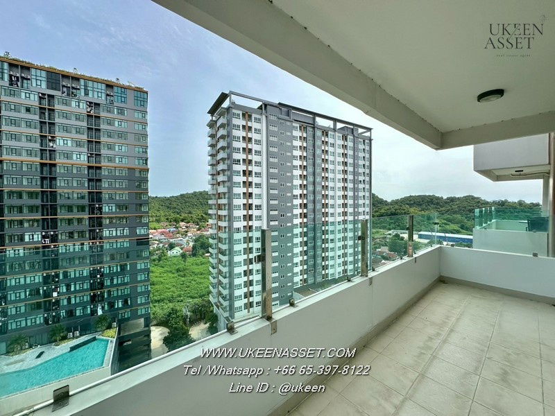 picture UK01-304 Condo for rent Sea Hill Condo (Sriracha) corner room 37 sq m. : Price 8,000 baht **Next to Sukhumvit Road** - 4/10