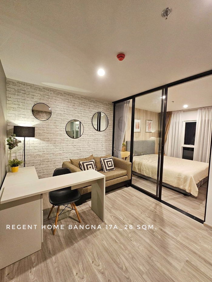 รูป พร้อมเช่า ห้องใหม่ 1 นอน Regent Home บางนา ใกล้ทางด่วนบางนาและ BTS บางนา ส่วนกลางจัดเต็ม - รูปที่ 2/10
