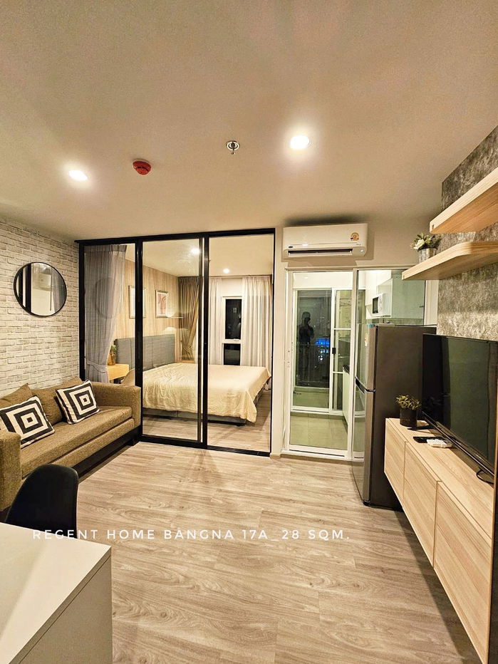 รูป พร้อมเช่า ห้องใหม่ 1 นอน Regent Home บางนา ใกล้ทางด่วนบางนาและ BTS บางนา ส่วนกลางจัดเต็ม - รูปที่ 4/10