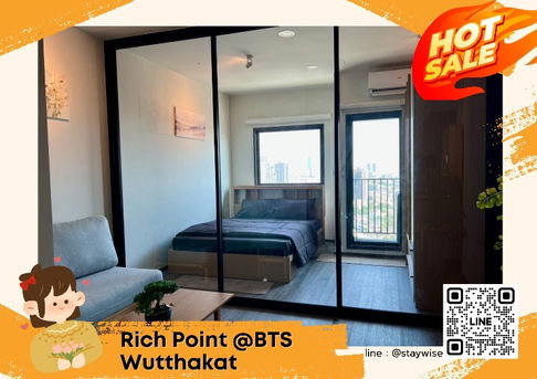 🏠 คอนโดสวยพร้อมอยู่! | ริช พอยท์ @ BTS วุฒากาศ ราคานี้มีไม่บ่อย 💬 แอดไลน์ @staywise (มี @) ทักได้เลย ตอบไวมาก❗