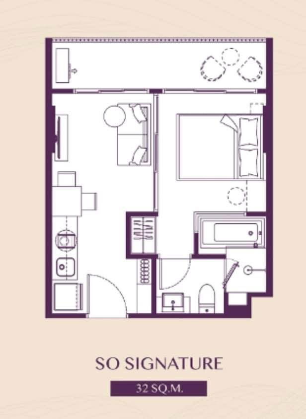 picture (Owner) Selling So Origin Bang Tao, Phuket — 1 bedroom, 1 bathroom, 5th floor, 450 meters from the beach, size 32.5 sq.m. - 13/20