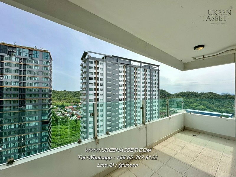 picture UK01- 305 For rent Sea Hill Condo Sriracha : 15th floor, corner room, price 9,000 baht, sea view, on Sukhumvit Road** - 5/10