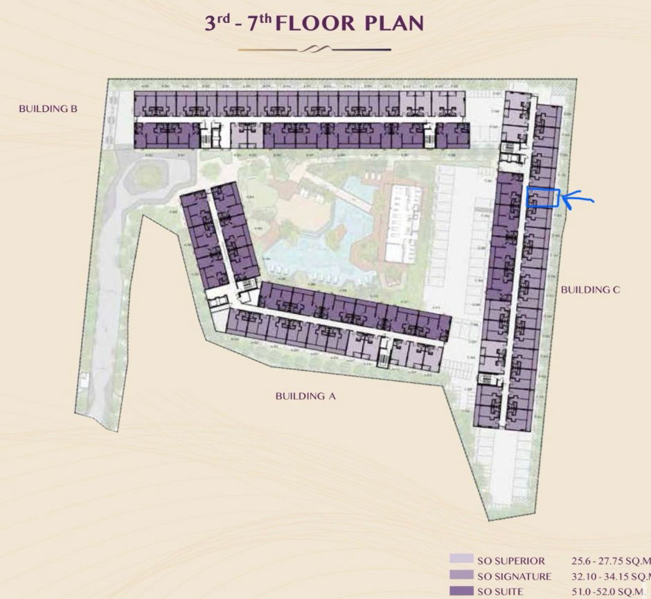 picture (Owner) Selling So Origin Bang Tao, Phuket — 1 bedroom, 1 bathroom, 5th floor, 450 meters from the beach, size 32.5 sq.m. - 14/20