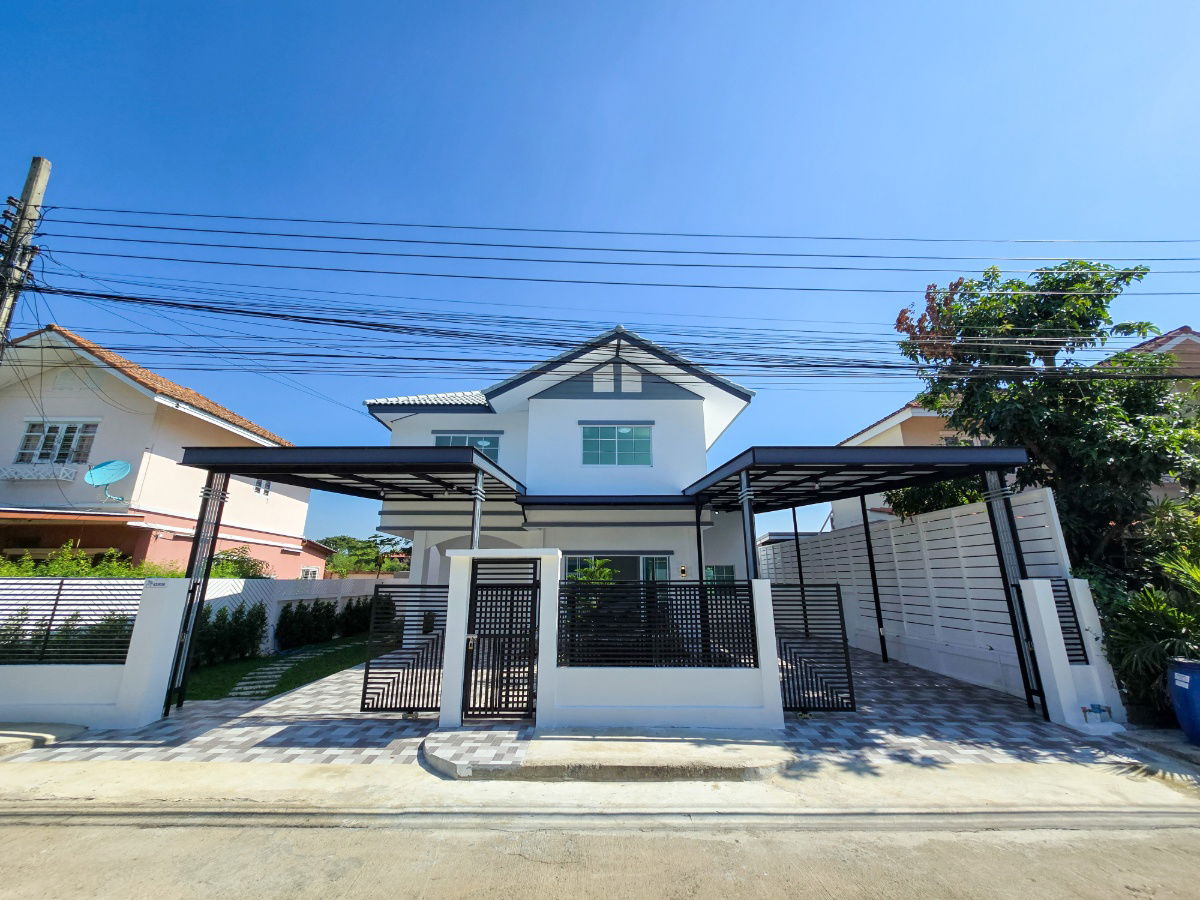 รูป บ้านเดี่ยว 2 ชั้น นิมิตใหม่ ทำเลดี พื้นที่กว้าง บรรยากาศดี ตกแต่งสวนหย่อมสวยงาม ร่มรื่น - รูปที่ 1/20
