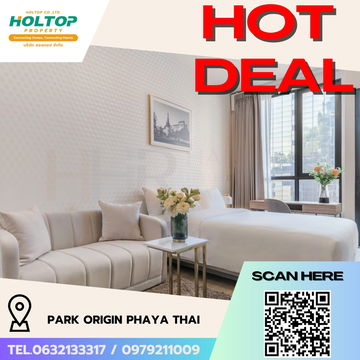 #R5649  🎉 110868 ให้เช่าคอนโด Park​ Origin​ Phaya Thai 