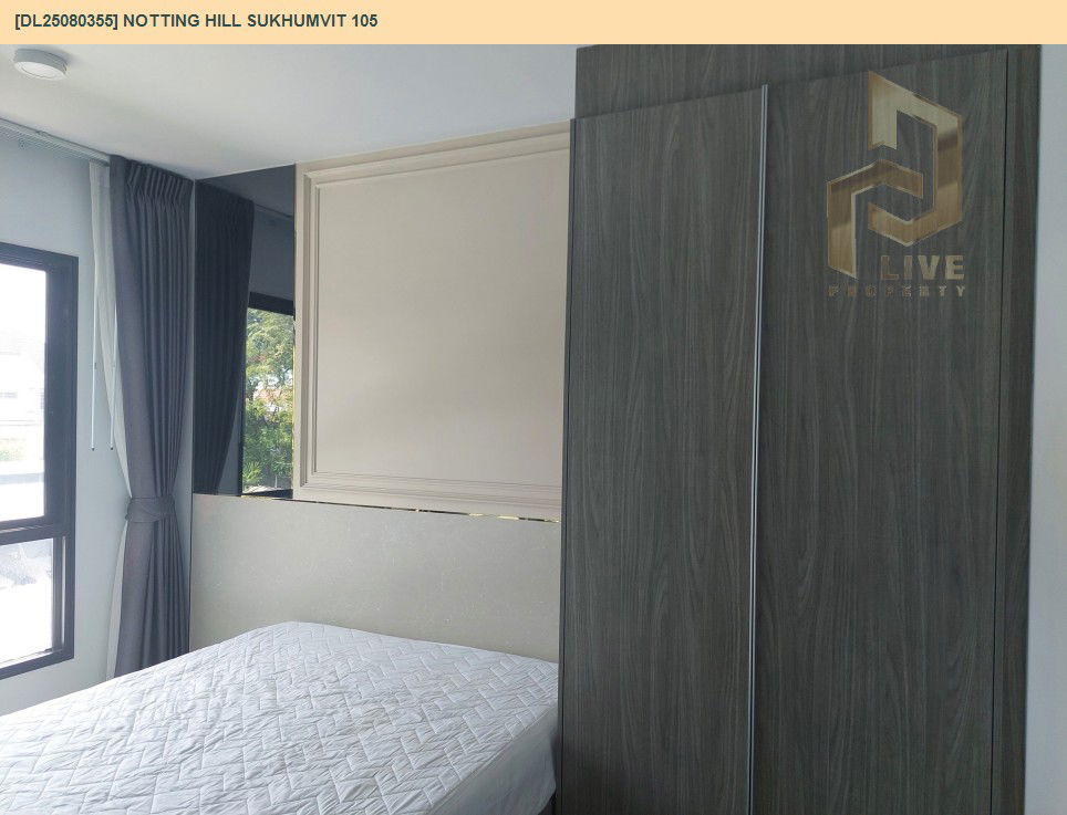 รูป DL25080355 ให้เช่าคอนโด น็อตติ้ง ฮิลล์ สุขุมวิท 105 (Notting Hill Sukhumvit 105) ใกล้ BTS แบริ่ง พร้อมเข้าอยู่ โทรด่วน 0638692663 LineID @534wlwof - รูปที่ 4/11