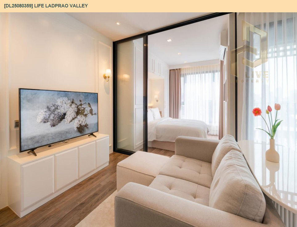 picture DL25080359 Condo for rent, Life Ladprao Valley near BTS Ha Yaek Lat Phrao, ready to move in, call urgently 0656133286 LineID @655ebbvc - 3/9