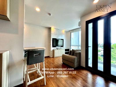 Condos for rent : UK01-330 for rent Stasia Residences Sriracha 1 Bedroom 35 sq m. price 7,500 baht/month, beautiful room, sea view, mountain view