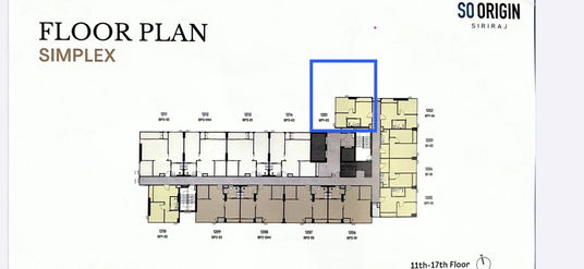 ด่วน!! ขายดาวน์ 222,000 บาท โซ ออริจิ้น เวลเนส ศิริราช / So Origin Wellness Siriraj ห้อง One Bedroom Plus มุมพิเศษ