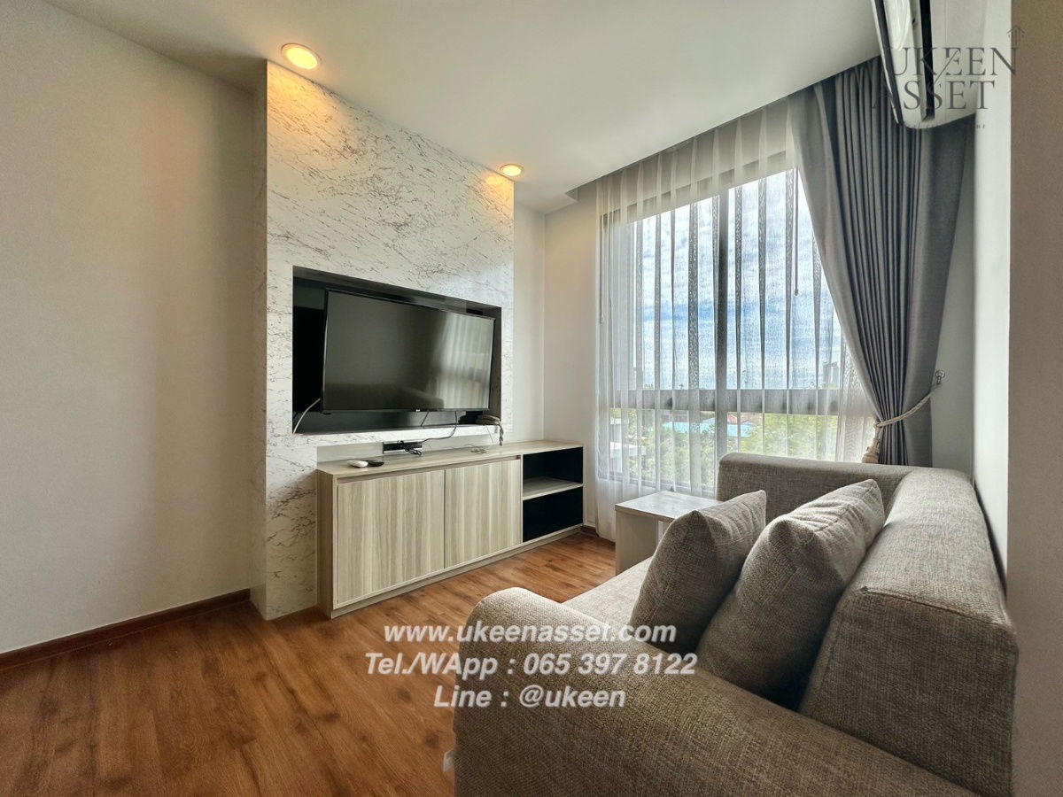 รูป UK01-330 ให้เช่า Stasia Residences Sriracha 1 ห้องนอน 35 ตร.ม. ราคา 7,500 บาท/เดือน ห้องสวยวิวสรระ วิวเขา - รูปที่ 3/14