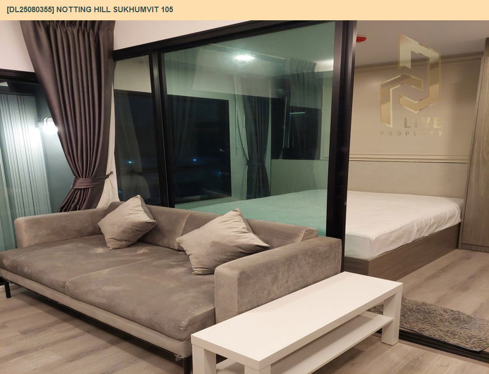 รูป DL25080355 ให้เช่าคอนโด น็อตติ้ง ฮิลล์ สุขุมวิท 105 (Notting Hill Sukhumvit 105) ใกล้ BTS แบริ่ง พร้อมเข้าอยู่ โทรด่วน 0638692663 LineID @534wlwof - รูปที่ 2/11
