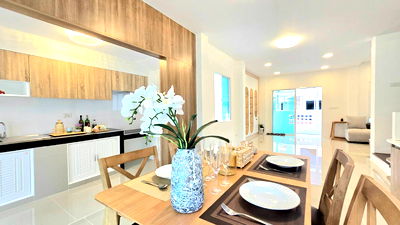 Twin houses for sale SISB Nonthaburi - Singapore International School Nonthaburi  : Semi-detached house for sale, single house feel, corner house, private, 4 bedrooms, 2 bathrooms, 4 parking spaces