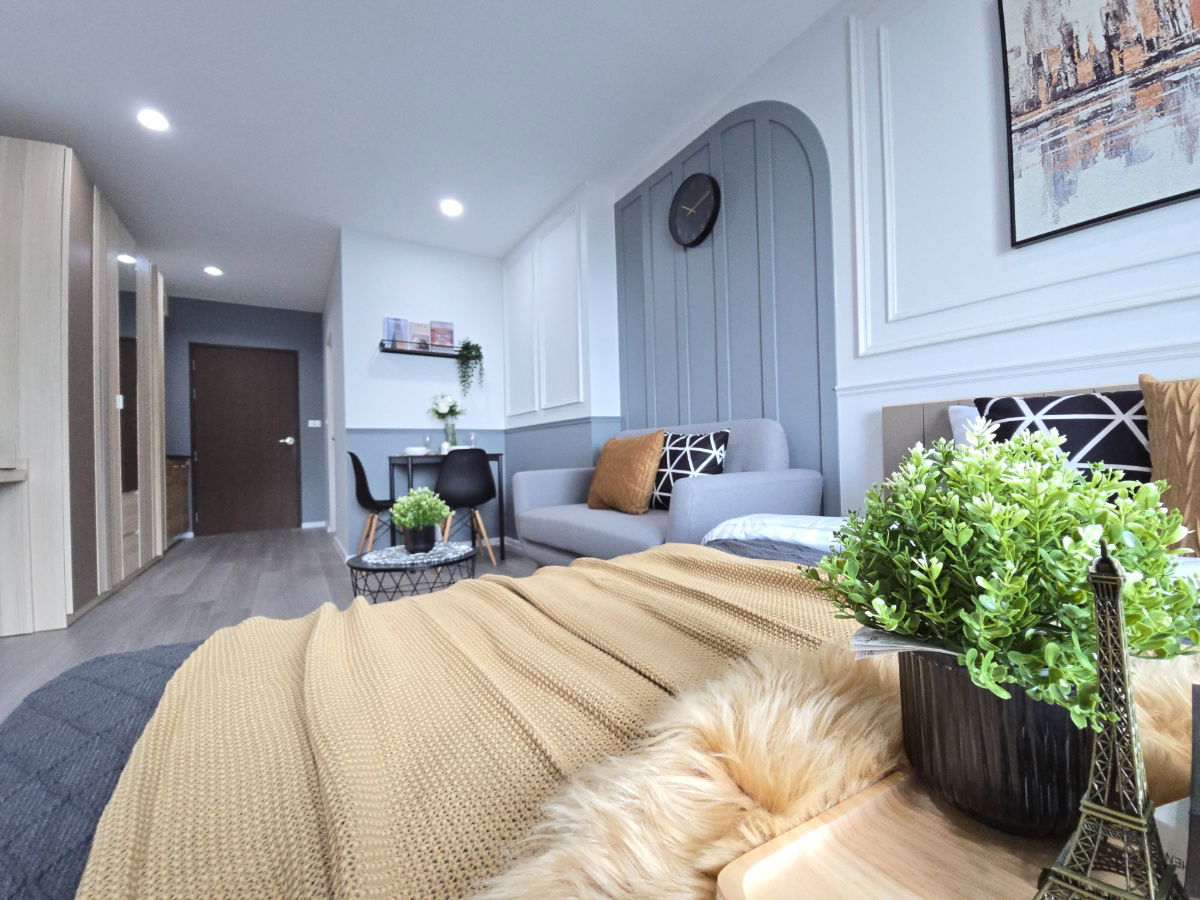 picture SF106 For sale, Asakan Place Srinakarin, beautiful and ready to move in, no collision in front of the door, just 5 minutes walk to the BTS - 8/17