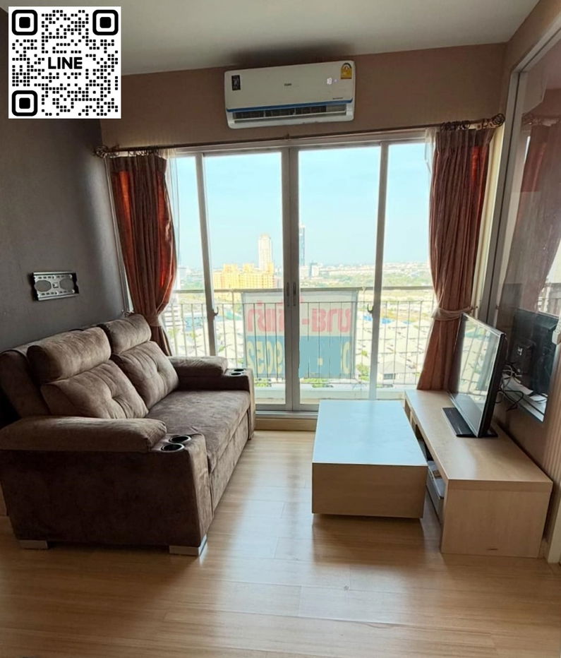 รูป TA3897📲LineID @556ryccg 🚄37 ตรม 1 ห้องนอน ชั้น 16 The Parkland Srinakarin Lakeside พร้อมเฟอร์นิเจอร์ ใกล้MRT ศรีลาซาล, Makro, โรงพยาบาลศิครินทร์ - รูปที่ 2/8