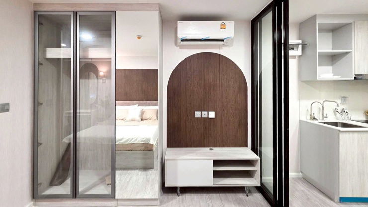รูป ปล่อยเช่าคอนโด Atmoz Tropicana Bangna ห้องสตูดิโอ ขนาด 23 ตรม ตกแต่งแล้วเฟอร์ครบ (แถมอินเตอร์เน็ต) - รูปที่ 5/8
