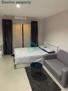 DL100292 Condo for rent, Asakan Place Srinakarindra near Airport Rail Link Hua Mak, ready to move in, call urgently 0656133286 LineID @534wlwof