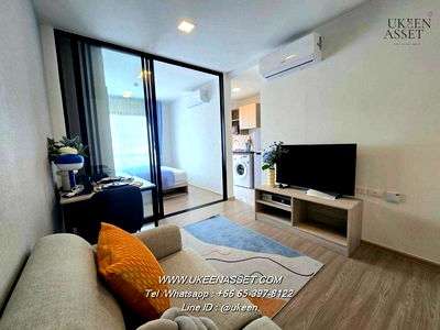 เช่าคอนโด ม.เกษตรศาสตร์ ศรีราชา : UK01-314 ให้เช่า ดีคอนโด เวล ศรีราชา D Condo Vale Sriracha: 8,000/เดือน 1 Bed 25.5 ตร.ม. ตึกB ชั้น 3 | คอนโดใหม่ติดรั้ว ม.เกษตร ติดถนนสุขุมวิท 