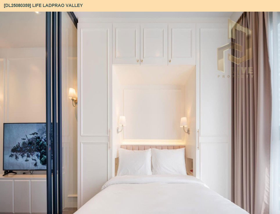 picture DL25080359 Condo for rent, Life Ladprao Valley near BTS Ha Yaek Lat Phrao, ready to move in, call urgently 0656133286 LineID @655ebbvc - 5/9