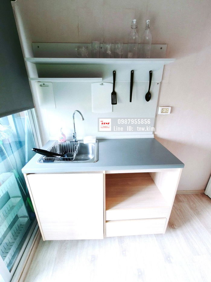 picture (C157) Plum Condo Ramkamhaeng Station for rent, 16th floor, 26 sq m, beautiful room, swimming pool view, near the Airport Link. - 7/11