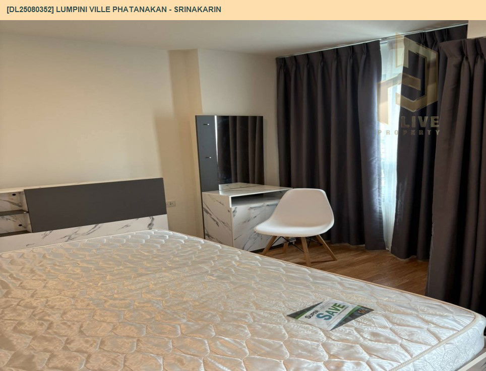 picture DL25080352 Condo for rent, Lumpini Ville Phatanakan - Srinakarin near -, ready to move in, call urgently 0656133286 LineID @655ebbvc - 3/13