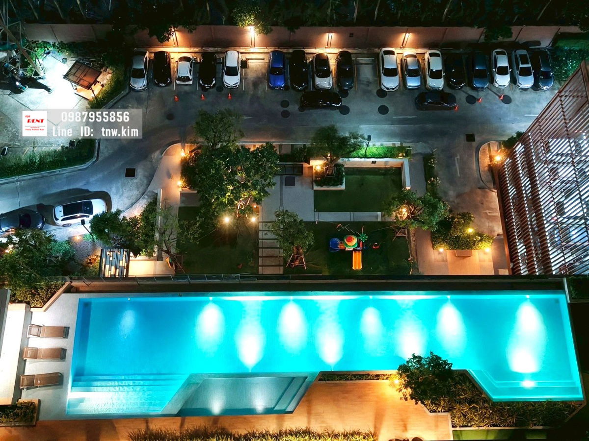 picture (C157) Plum Condo Ramkamhaeng Station for rent, 16th floor, 26 sq m, beautiful room, swimming pool view, near the Airport Link. - 10/11