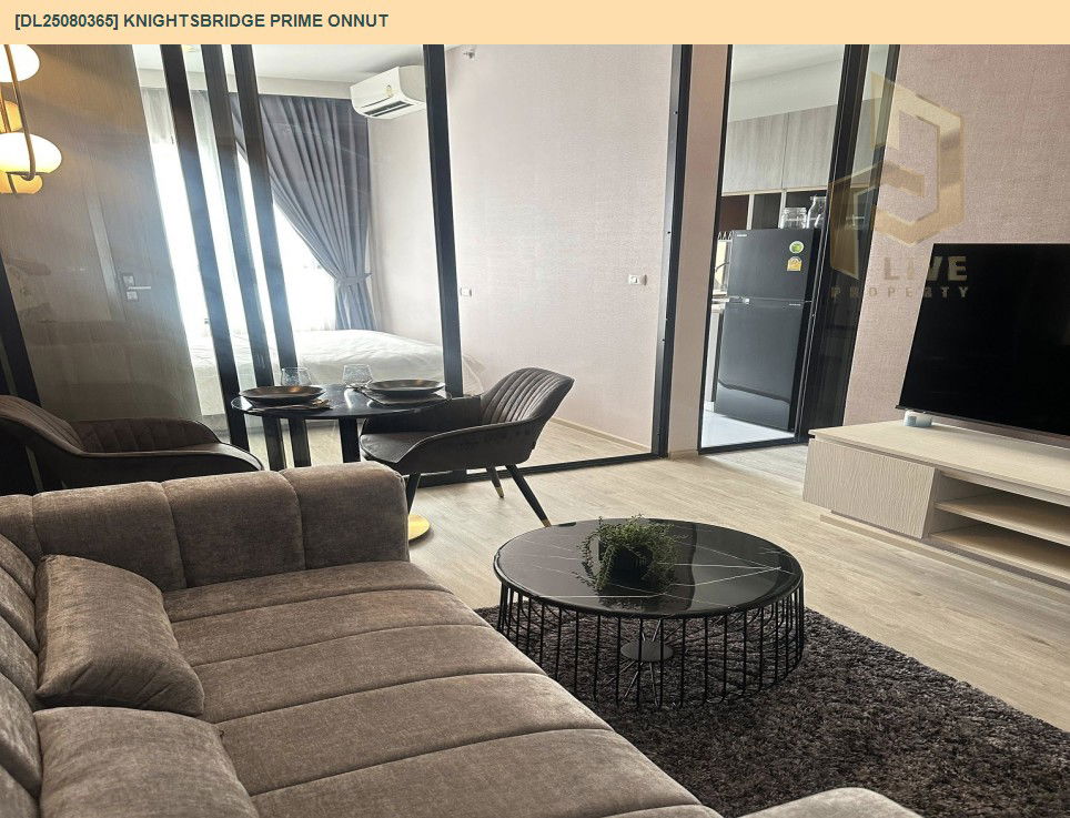รูป DL25080365 ให้เช่าคอนโด ไนท์บริดจ์ ไพร์ม อ่อนนุช (Knightsbridge Prime Onnut) ใกล้ BTS อ่อนนุช พร้อมเข้าอยู่ โทรด่วน 0638692663 LineID @655ebbvc - รูปที่ 2/12