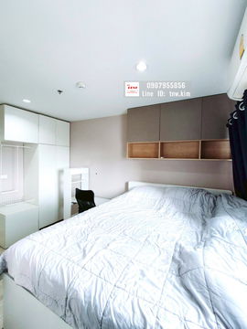 (C157) Plum Condo Ramkamhaeng Station for rent, 16th floor, 26 sq m, beautiful room, swimming pool view, near the Airport Link.