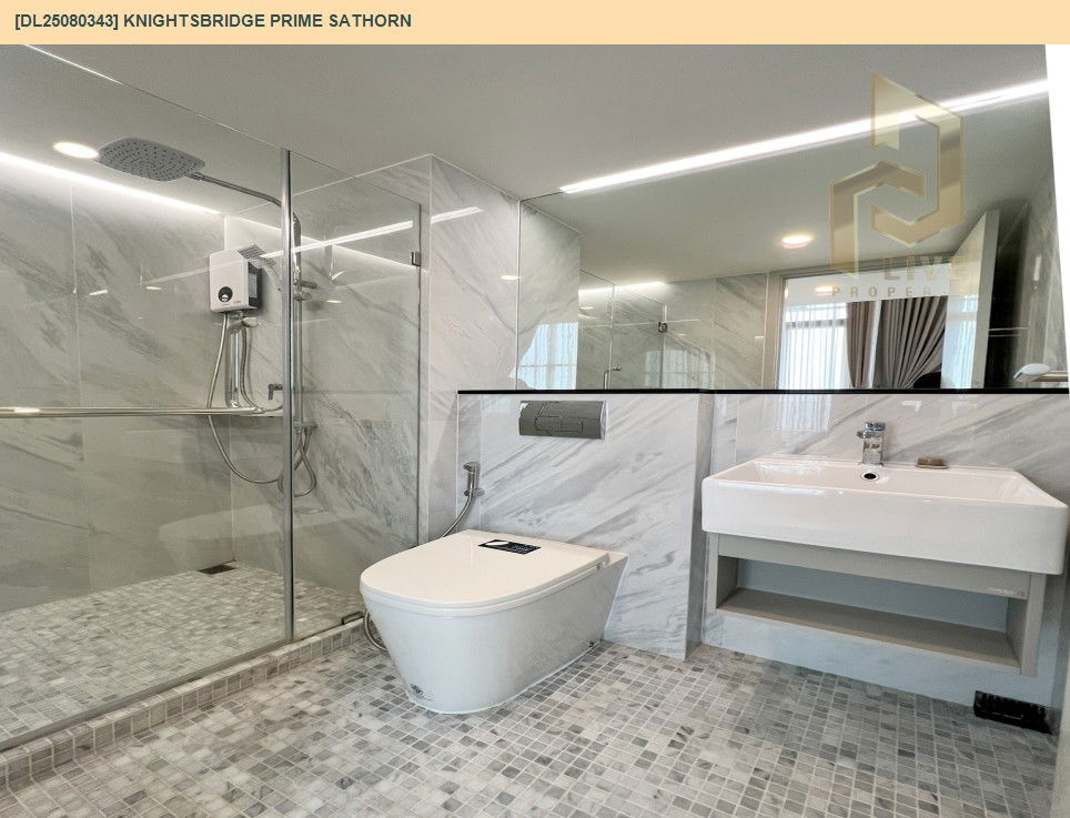 รูป DL25080343 ให้เช่าคอนโด ไนท์บริดจ์ ไพร์ม สาทร (Knightsbridge Prime Sathorn) ใกล้ BTS ช่องนนทรี พร้อมเข้าอยู่ โทรด่วน 0638692663 LineID @534wlwof - รูปที่ 5/5