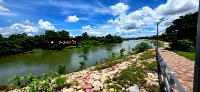 ที่ดิน กาญจนบุรี : ที่ดินติดแม่น้ำ แม่กลอง ท่ามะกา กาญจนบุรี