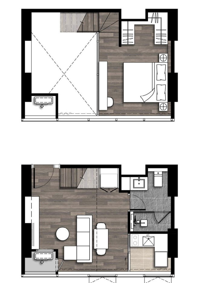 picture 🔐#OL2308_067 🔐🗓️𝐅𝐨𝐫 𝐑𝐞𝐧𝐭 (44 𝐬𝐪𝐦. Duplex 1 bed,1𝐛𝐚𝐭𝐡 )𝐂𝐎𝐍𝐍𝐄𝐑 𝐑𝐚𝐭𝐜𝐡𝐚𝐭𝐡𝐞𝐰𝐢 - 6/8