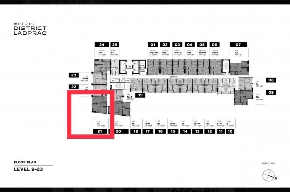 รูป คอนโด 2-ห้องนอน ที่ เมทริส ดิสทริค ลาดพร้าว ใกล้ MRT ลาดพร้าว (ID 2251299) - รูปที่ 9/10