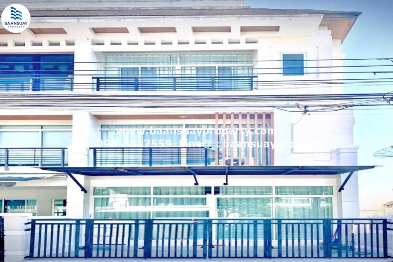 รูป ให้เช่า ทาวน์โฮม 3 ชั้น พร้อมเฟอร์ ถนนศรีนครินทร์ ใกล้ Paradise  - รูปที่ 1/11