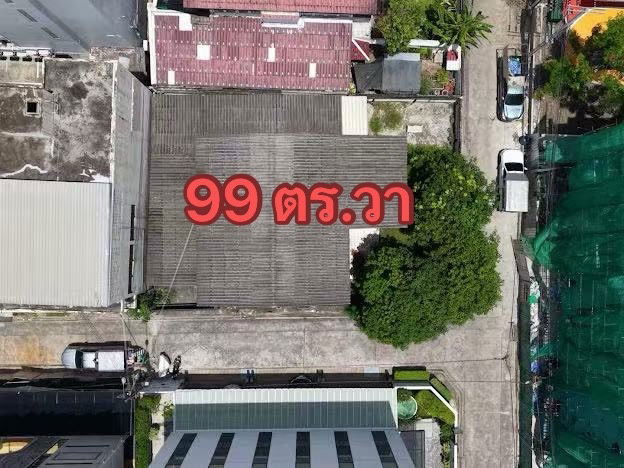 picture Land for Sale in Soi Pridi Banomyong 13 Only 400 meters from Sukhumvit 71! Double frontage, 99 sq.wah ！close to Makro / Max Value,St. - 3/15