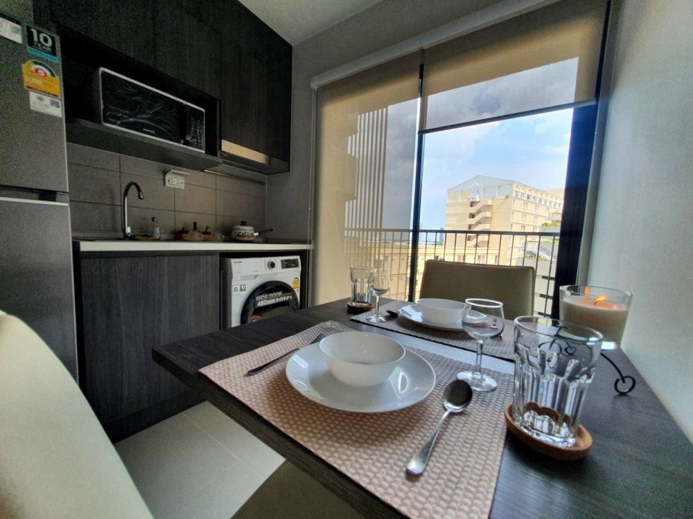 picture TA7617📲Line ID @556ryccg 🚄31 sqm 1 Bedroom Floor6-Pool view Elio Del Nest Sukhumvit 103 Fully furnished near BTS Udomsuk - 7/11