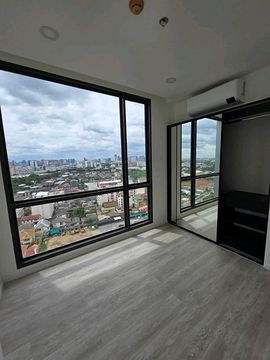 ห้องใหม่กริ๊บ คอนโด The Clev Riverline เจ้าพระยา - วงศ์สว่าง แบบ 1 ห้องนอน 25 ตรม. ชั้น 18 มีเครื่องซักผ้า ของครบ เพียง 10,000 บาท