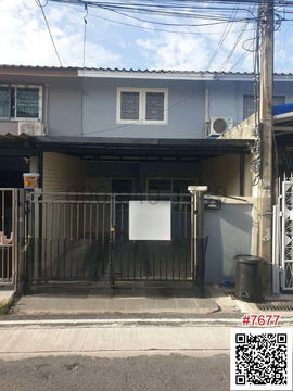Townhouse for rent, 2 floors, Rattanathibet Village, Bang Yai, entrance to the alley next to Bang Yai BTS station