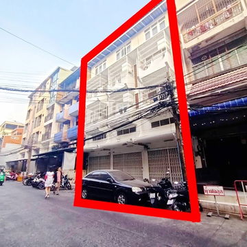 Central Rama 9 90m. Airbnb for-rent commercial building 3units 70 sqwa. 4Storeys 3cars Fortune