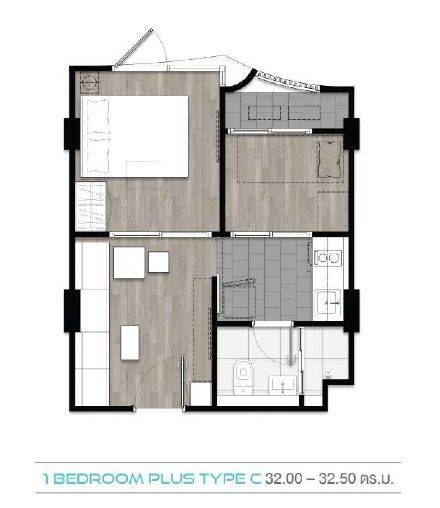 รูป คอนโด 1-ห้องนอน ที่ บลู พหลโยธิน 35 ใกล้ BTS รัชโยธิน (ID 1346500) - รูปที่ 5/5