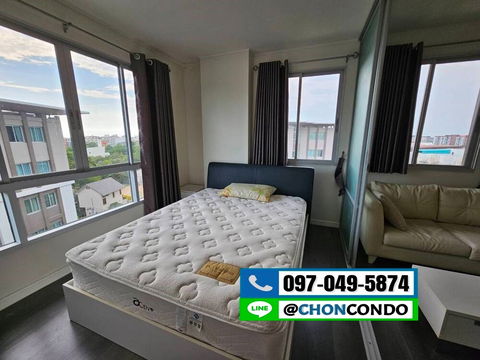 DCondo ดีคอนโด ชั้น8 ตึกB  ------------ห้องมุม------------Tel 097-049-5874 (Line: @choncondo มี@ด้วย)