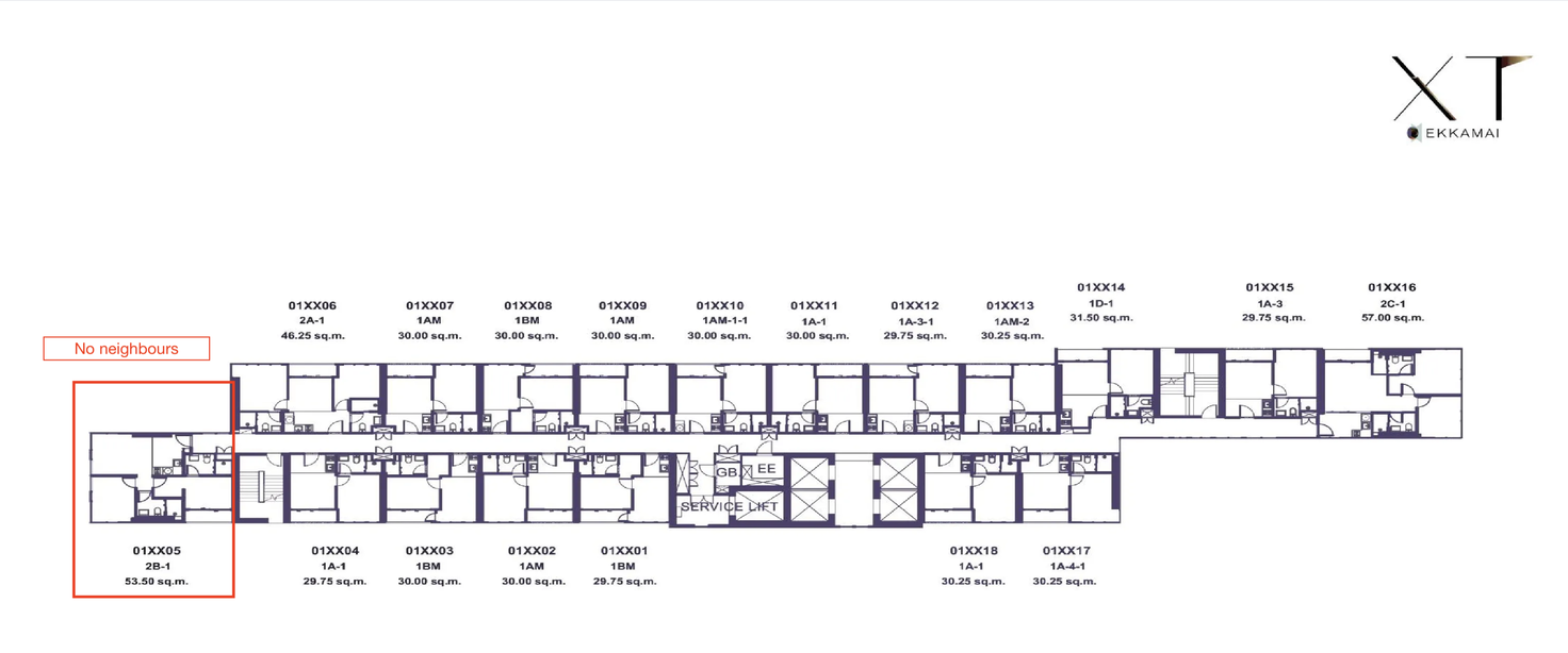 picture XT EKKAMAI, Great location 2 bedroom / 2 bath. No neighbours - 19/19