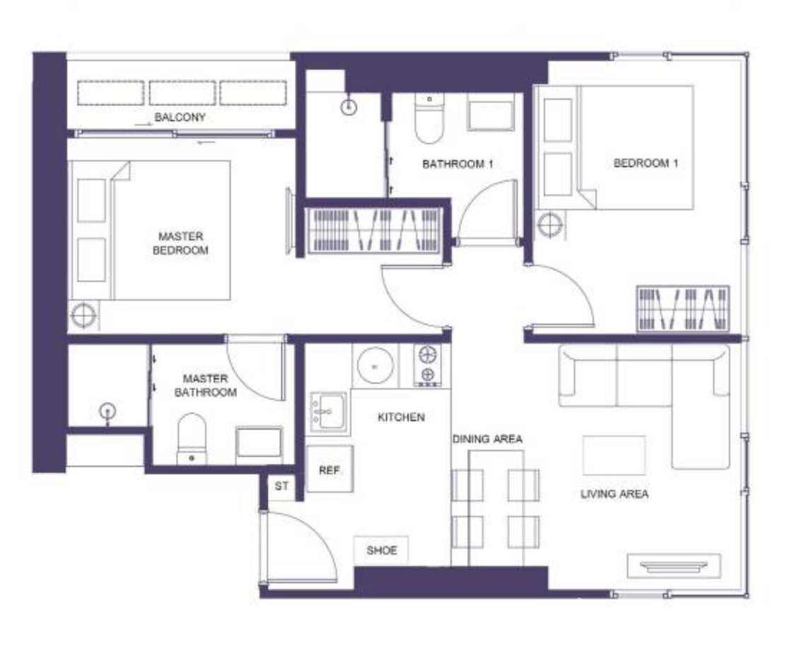 picture XT EKKAMAI, Great location 2 bedroom / 2 bath. No neighbours - 18/19