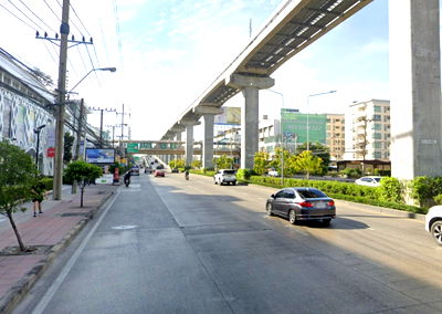 ที่ดิน วิทยาลัยพณิชยการบางนา : ขายที่ดินเปล่าเชปสวยติดพาราไดซ์ พาร์ค ถนนกว้าง เดินทางสะดวก ใกล้ MRT สวนหลวงร.9