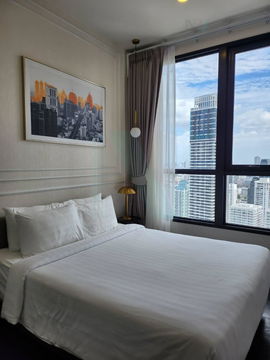 🚩 For Rent Condo PARK ORIGIN THONGLOR Building B, Floor 43,1 bed room, Room size 32 sqm