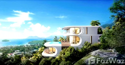 Houses for sale Phuket : Seaview Ultra Luxury Pool Villa 6 Bedrooms in Kata