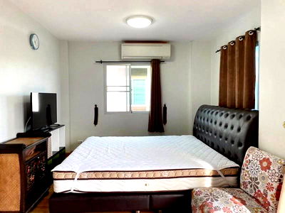 Twin houses for rent Bang Plee Samut Prakarn : For rent: 2-storey detached house, Maldives Palm Village (Bangna-Wongwaen), near Mega Bangna (N.1815)