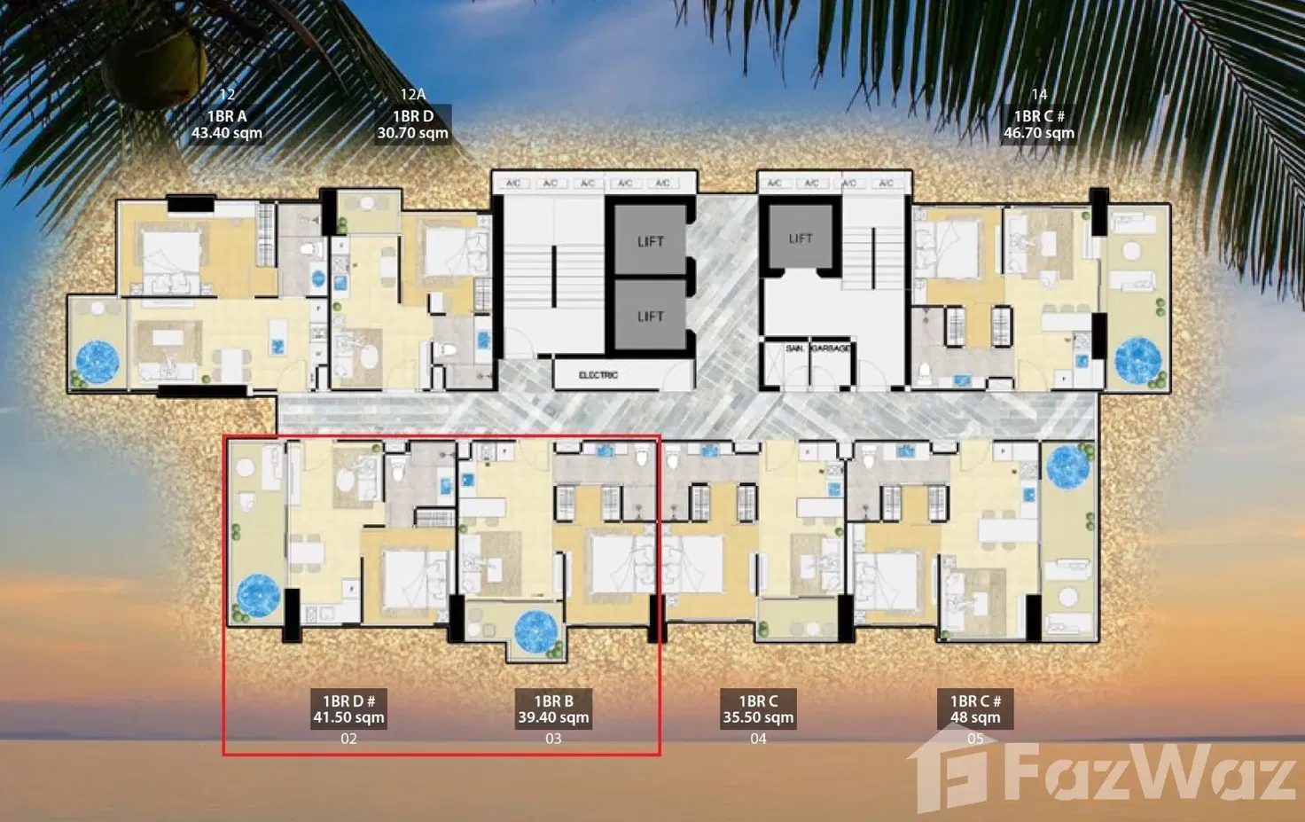 picture Riviera Ocean Drive 2Bed/2Bath 85Sqm 40th Floor FQ - 13/22