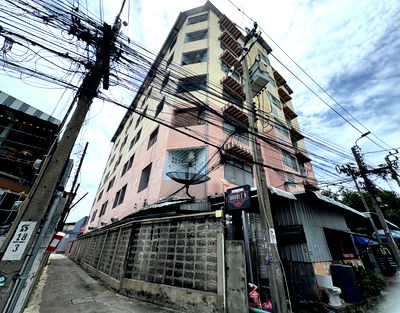 Apartment building for sale Siam University : 7-storey apartment building for sale in a high-demand area near MRT Charan 13. Strong structure, consistent high occupancy