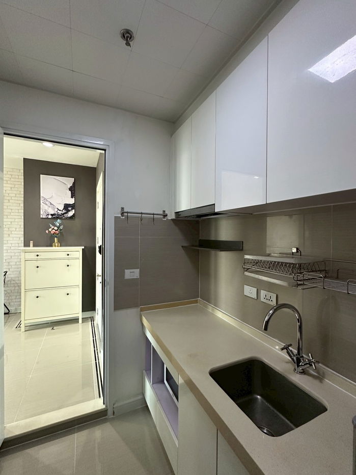 picture WS2216 🏙 Condo for rent TC Green Rama 9 — Corner room, closed kitchen, open view, near MRT Rama 9, only 19,500 baht/month. - 8/19